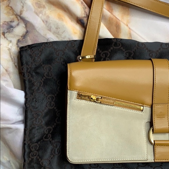 Authentic Gucci leather/suede shoulder bag - Picture 3 of 16